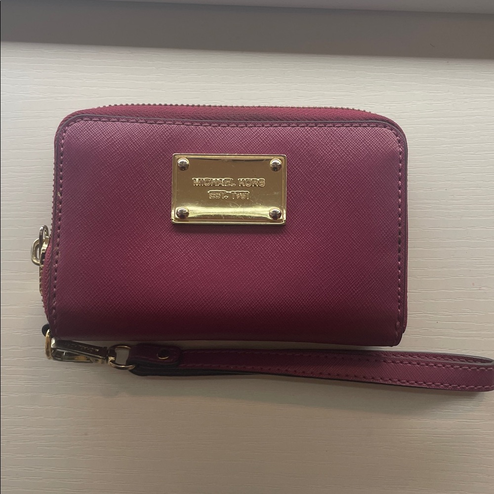 Michael Kors Rich Burgundy Wristlet Wallet